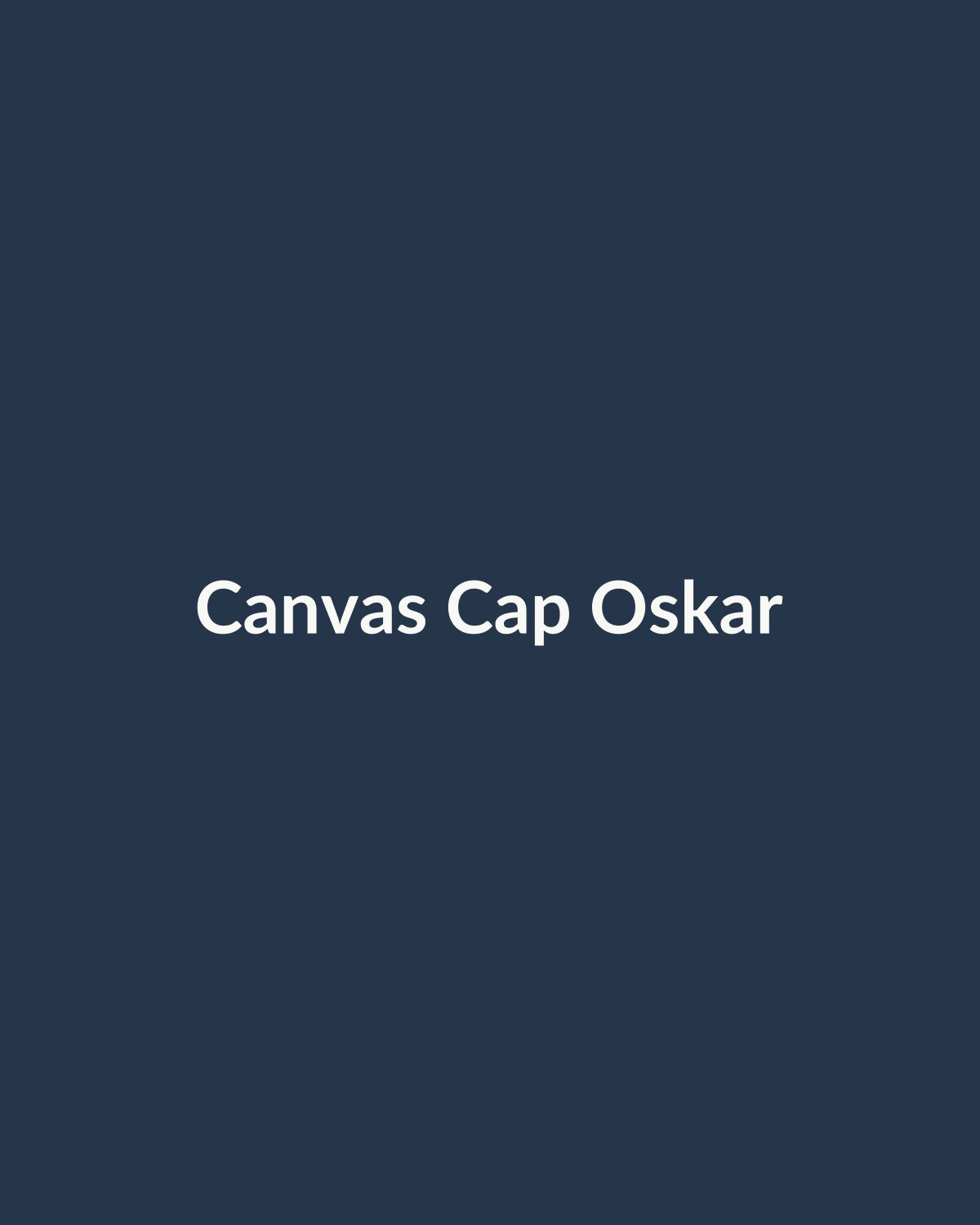Canvas Cap Oskar in Marineblau