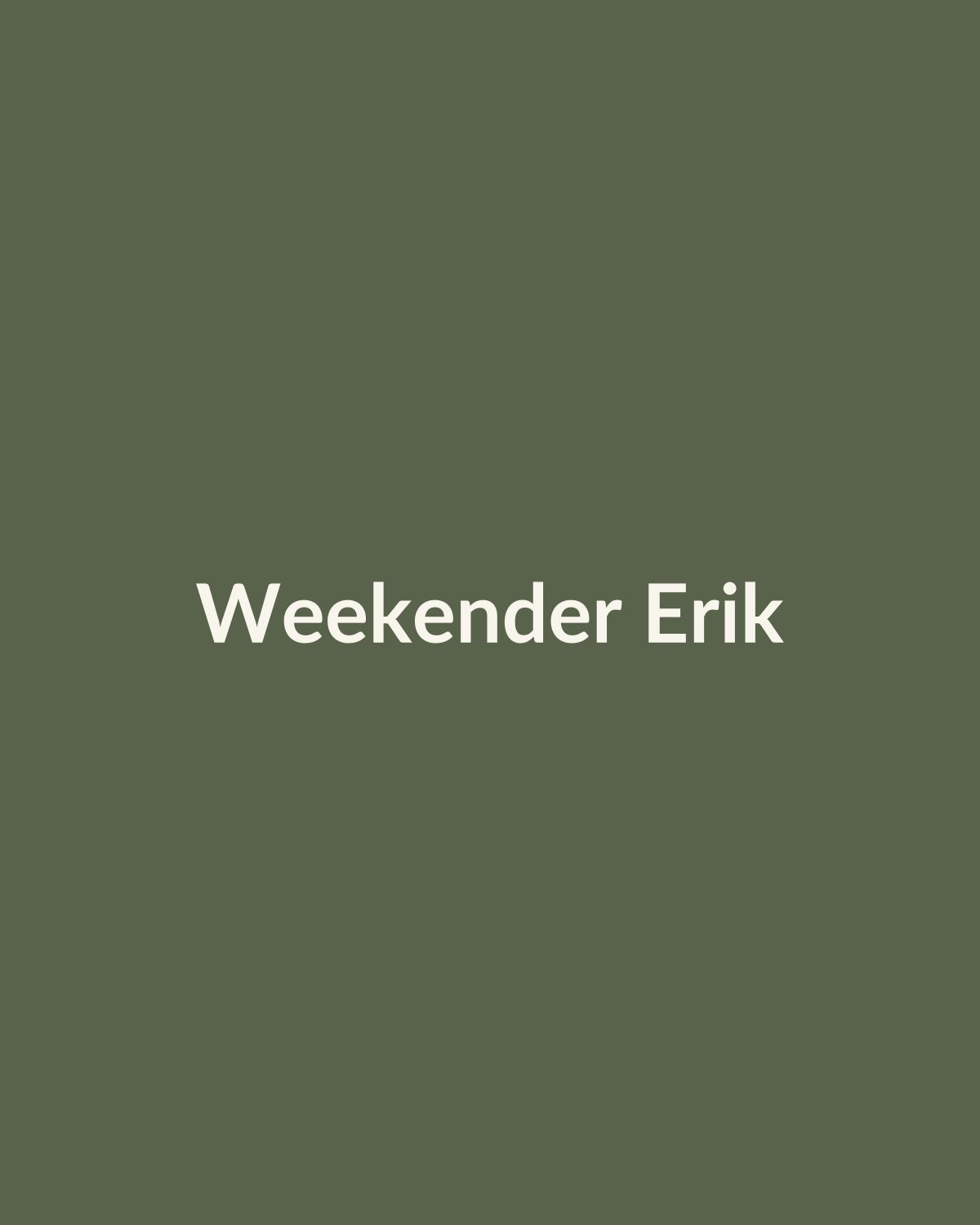 Weekender Erik in Olivgrün